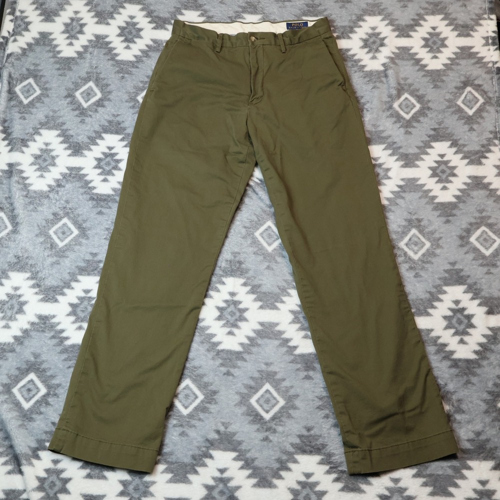 Polo Ralph Lauren Stretch Classic Fit Chinos Olive Green Mens 30/32 Pants